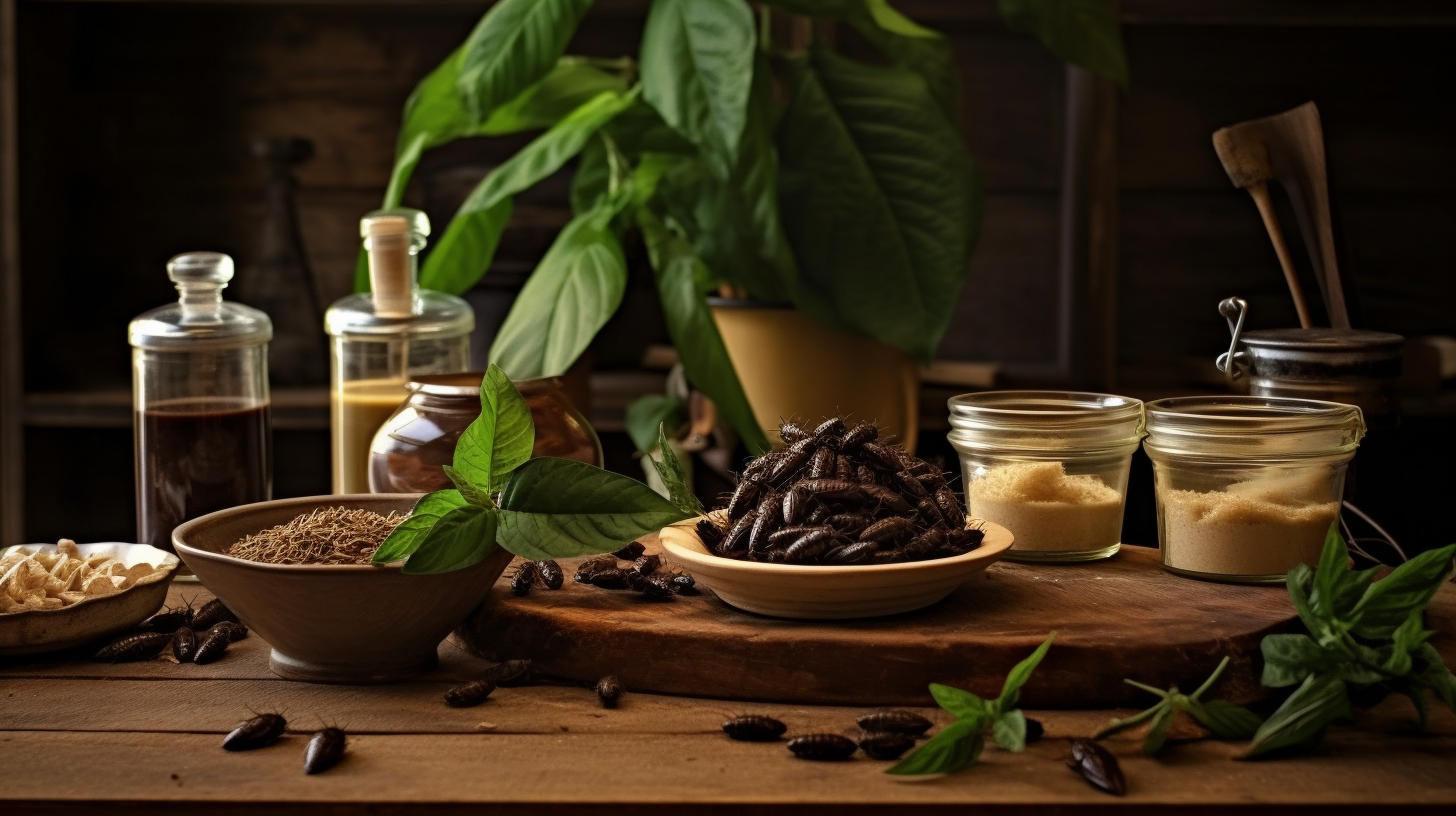 Image of a kitchen countertop with coffee beans repelling cockroaches