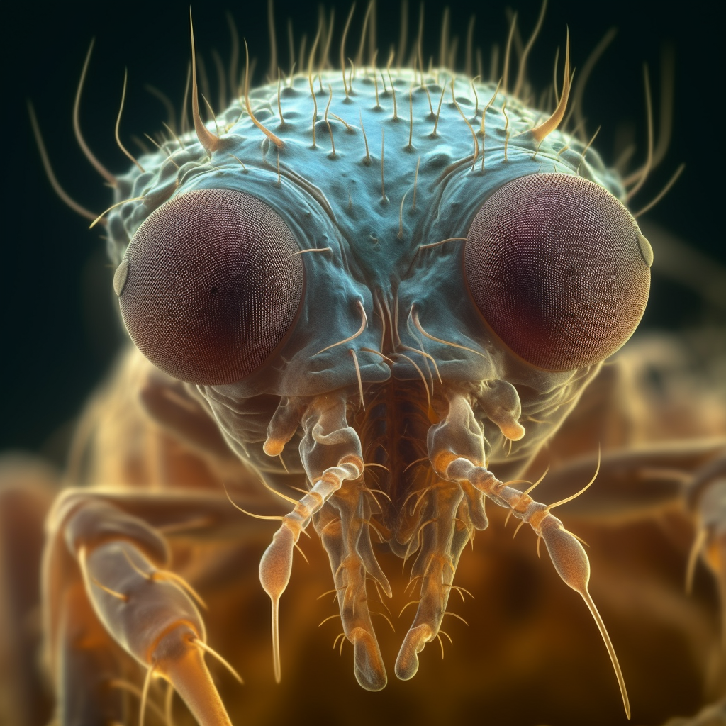 Closeup image of a flea