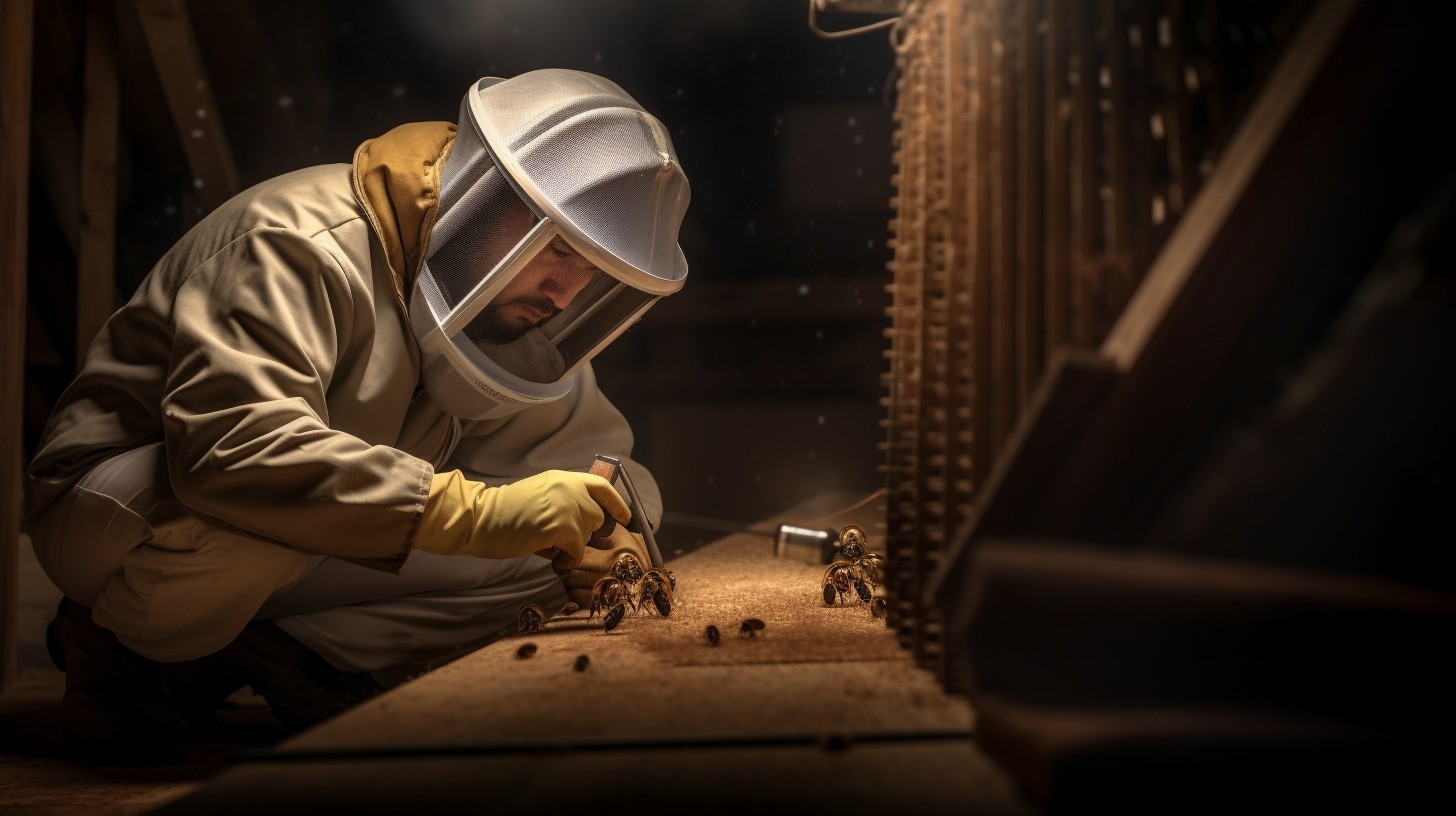 Image of a termite control technician